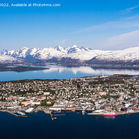 Buy canvas prints of Tromso Cityscape Norway Panoramic by Pearl Bucknall