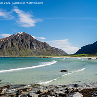 Buy canvas prints of Skagsanden Beach Lofoten Islands Norway by Pearl Bucknall