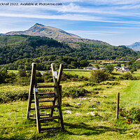 Buy canvas prints of Path and View to Moel Siabod mountain in Snowdonia by Pearl Bucknall