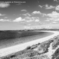 Buy canvas prints of North Uist Beach Scotland Black and White by Pearl Bucknall