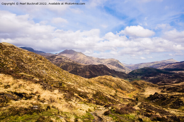 Snowdonia Mountain Landscape Wales Picture Board by Pearl Bucknall