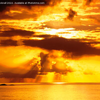 Buy canvas prints of Dramatic Sunset over Sea - Posterised by Pearl Bucknall