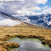 Buy canvas prints of Carneddau Mountain Landscape Snowdonia Wales by Pearl Bucknall