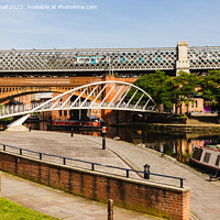 Buy canvas prints of Bridgewater Canal in Castlefield Manchester by Pearl Bucknall