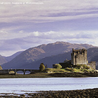 Buy canvas prints of Eilean Donan Castle Scotland Oil Painting by Pearl Bucknall
