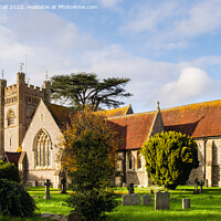 Buy canvas prints of Hambleden Medieval Village Church Buckinghamshire by Pearl Bucknall