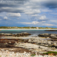 Buy canvas prints of Rocky Coast and Beach North Uist Scotland by Pearl Bucknall