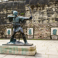 Buy canvas prints of Robin Hood Statue in Nottingham by Pearl Bucknall