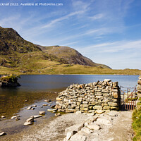 Buy canvas prints of Path around Llyn Idwal Lake Snowdonia Wales by Pearl Bucknall