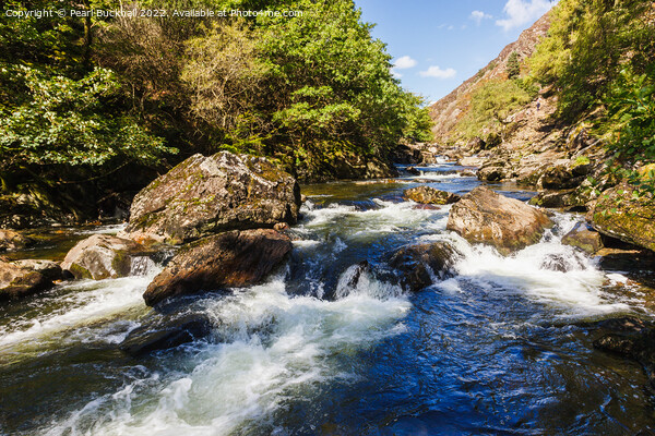 Afon Glaslyn River in Aberglaslyn Pass Snowdonia Picture Board by Pearl Bucknall