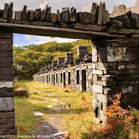 Buy canvas prints of Dinorwig Slate Quarry Snowdonia Wales by Pearl Bucknall