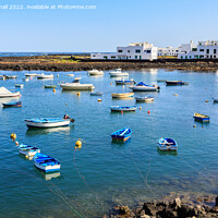 Buy canvas prints of Orzola Harbour Lanzarote Coast by Pearl Bucknall