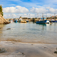Buy canvas prints of Newquay Beach and Harbour Cornwall Coast by Pearl Bucknall