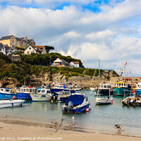 Buy canvas prints of Newquay Harbour Cornwall Coast by Pearl Bucknall