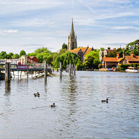 Buy canvas prints of River Thames at Marlow Buckinghamshire by Pearl Bucknall