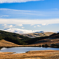 Buy canvas prints of Plynlimon Mountain Lake Ceredigion Wales Outdoor by Pearl Bucknall