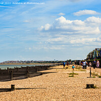 Buy canvas prints of Whitstable Beach Kent by Pearl Bucknall