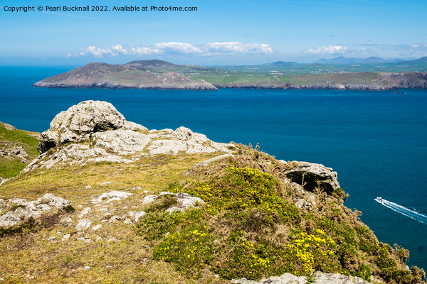 Llyn Peninsula from Bardsey Island Wales Picture Board by Pearl Bucknall