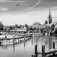 Buy canvas prints of Red Kite over River Thames at Marlow Mono by Pearl Bucknall
