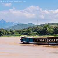 Buy canvas prints of Sailing on the Mekong River Laos by Pearl Bucknall