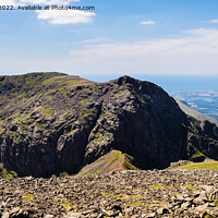 Buy canvas prints of Mountain Lake District Scafell Broad Stand by Pearl Bucknall