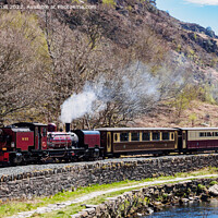 Buy canvas prints of Welsh Highland Railway Steam Train by Afon Glaslyn by Pearl Bucknall