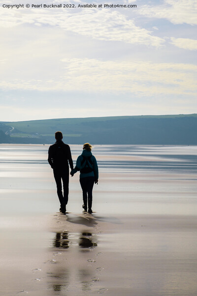 A Romantic Walk on the Beach Picture Board by Pearl Bucknall