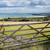 Buy canvas prints of Farm Gate to Countryside on Welsh Coast Anglesey by Pearl Bucknall