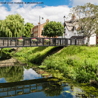 Buy canvas prints of River Welland Bridges in Spalding Lincolnshire by Pearl Bucknall