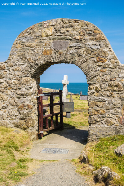Llanbadrig Church Gate Cemaes Anglesey Picture Board by Pearl Bucknall