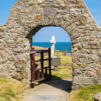 Buy canvas prints of Llanbadrig Church Gate Cemaes Anglesey by Pearl Bucknall