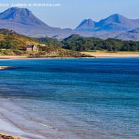 Buy canvas prints of Scottish Coast Loch Gairloch Scotland Pano by Pearl Bucknall