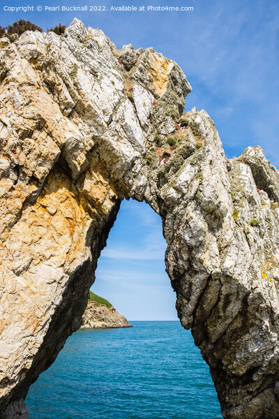 Natural Rock Arch on Anglesey Coast Picture Board by Pearl Bucknall