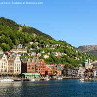 Buy canvas prints of Bergen Old Town Harbour Norway by Pearl Bucknall