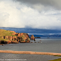 Buy canvas prints of Eshaness Drongs Shetland Isles Coastline by Pearl Bucknall