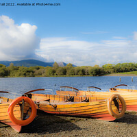 Buy canvas prints of Derwentwater Boats Keswick Lake District by Pearl Bucknall