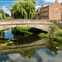 Buy canvas prints of Old Bridge over River Welland, Spalding, Lincolnsh by Pearl Bucknall