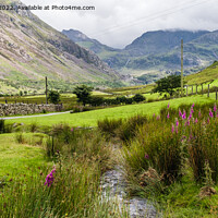 Buy canvas prints of Nant Ffrancon Valley in Snowdonia by Pearl Bucknall