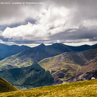 Buy canvas prints of Nantlle Ridge View from Moel Eilio in Snowdonia by Pearl Bucknall