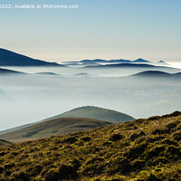 Buy canvas prints of Snowdonia Landscape Cloud Inversion Wales by Pearl Bucknall