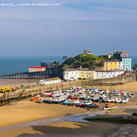 Buy canvas prints of Colourful Tenby Harbour Pembrokeshire Coast by Pearl Bucknall