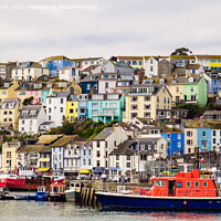 Buy canvas prints of Boats in Brixham Harbour Devon Coast by Pearl Bucknall