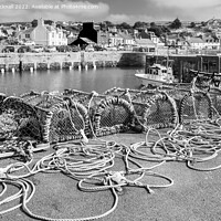 Buy canvas prints of Portpatrick in Dumfries and Galloway Mono by Pearl Bucknall