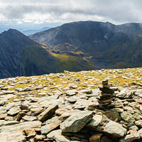Buy canvas prints of Tryfan and Glyders from Pen yr Ole Wen Snowdonia by Pearl Bucknall