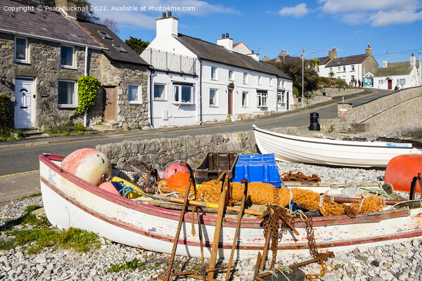 Moelfre Seafront Anglesey Picture Board by Pearl Bucknall