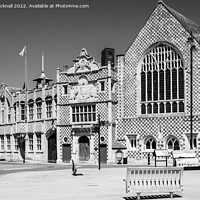 Buy canvas prints of Old Kings Lynn Guildhall Black and White by Pearl Bucknall