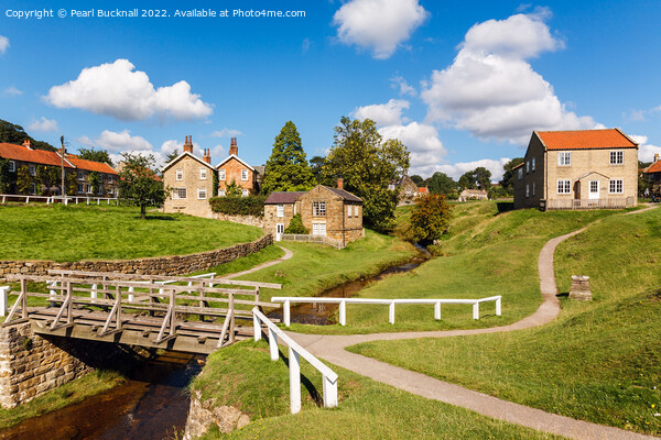 English Village Hutton-le-Hole Yorkshire Picture Board by Pearl Bucknall