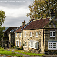 Buy canvas prints of Osmotherley Village Cottages Yorkshire by Pearl Bucknall