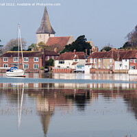 Buy canvas prints of Bosham Reflected Chichester Harbour Sussex Coast by Pearl Bucknall