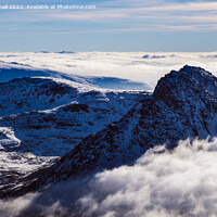 Buy canvas prints of Tryfan Mountain Above the Clouds by Pearl Bucknall